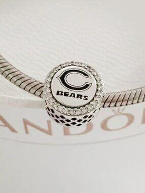 Pandora Football Chicago Bears Sports Exclusive Ground Charm Pendant